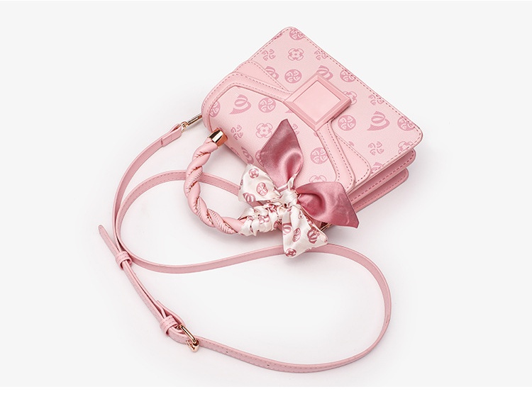 Light Luxury Adjustable Shoulder Strap Bag New Pink Embossed Crossbody Handbag
